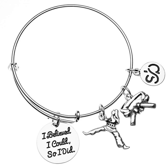 Sportybella Jewelry Karate Charm Bracelet Martial Arts Belt Charm